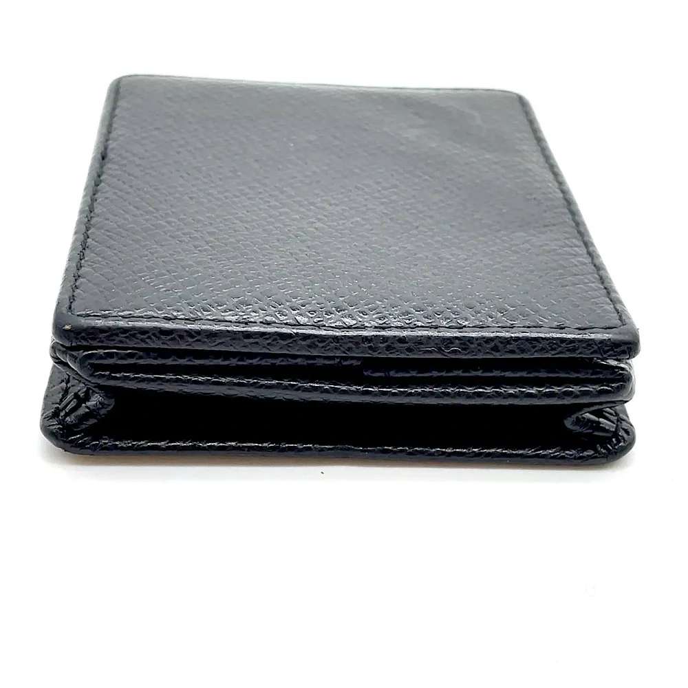 LOUIS VUITTON Black Taiga Porte Monnaie Boite COMES WITH: LV BOX, DUST BAG